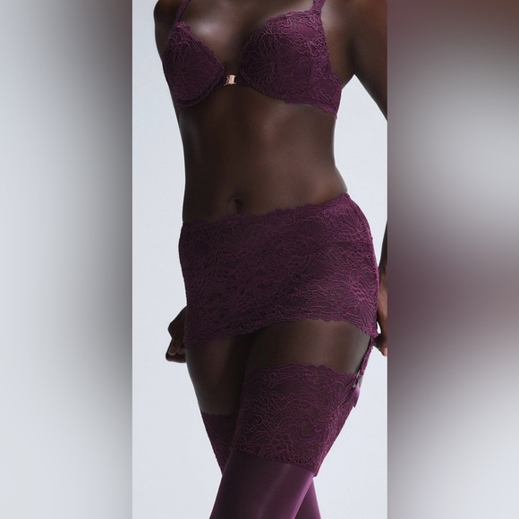 Savage X Romantic Corded Lace Lingerie Set | Purple Persuasion | NWT - Picture 4 of 16